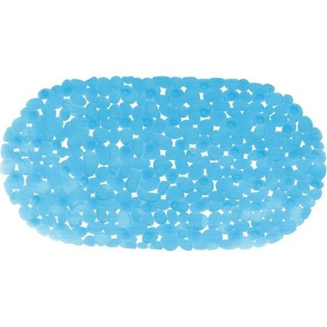 Tapis fond de Baignoire PVC GALETS 35x68cm Bleu Transparent MSV