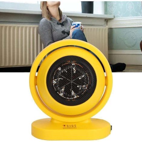 Chauffage de table haute performance, chauffage rapide, économie d'énergie, petit radiateur électrique domestique portable, jaune (1/4)