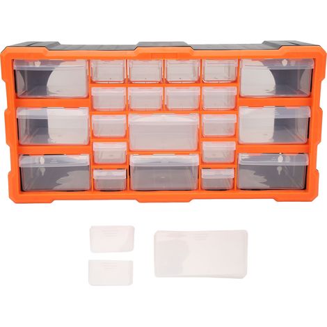 22 Tiroirs Organiseur Rangement Plastique pour Vis et Petites Pièces Atelier DIY Armoire (1/5)