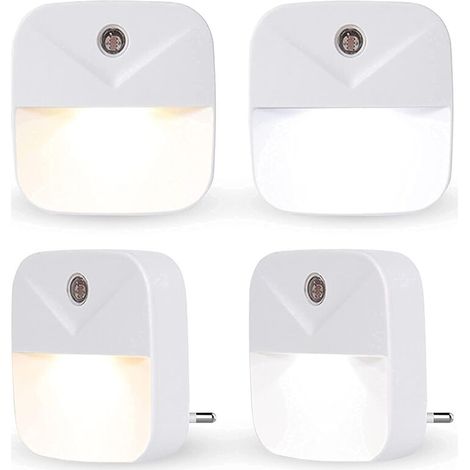 Veilleuse LED à capteur, 2 couleurs blanc froid/chaud, lumière automatique pour chambre, cuisine ou séjour (1/4)