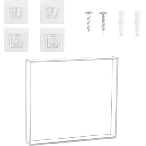 Cornice porta CD in acrilico trasparente - Montaggio a parete - Dimensioni standard