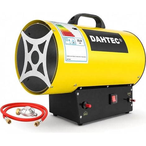 Gas Booster Heater Heat Cannon Radiant Hot Air Blower Construction Site Yellow (1/5)