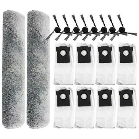 18 pièces de rechange pour balai balai à chenilles Dreame Mova Z5 / Z5 Pro / Z50 Ultra : brosse latérale et sac à poussière. (1/5)