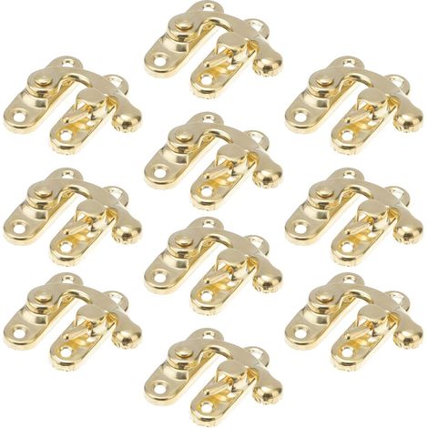 10 Pièces Fermoirs Vintage pour Boîte à Bijoux Fer Antirouille Loquets à Vis Faciles à Installer pour Coffres Bois Armoires Boîtes de Rangement (1/5)