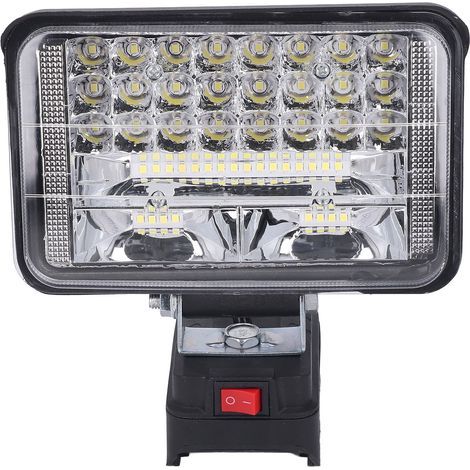 Wireless LED Work Light with Wide Beam - 48W 6800LM Floodlight with 2 USB Ports - for Construction Site, Workshop, Garage (1/5)