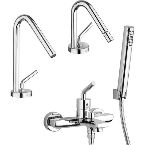 Kit miscelatori Jacuzzi Rubinetteria lavabo bidet e gruppo vasca Lumos (1/5)