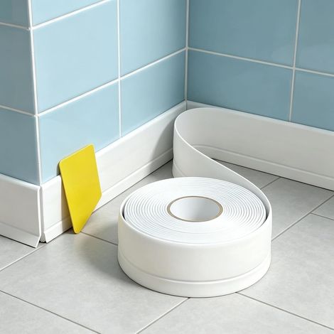 Plinthe souple autocollante - 50 x 20 mm (6 m) - En PVC - Flexible - Pour cuisine et salle de bain (1/5)