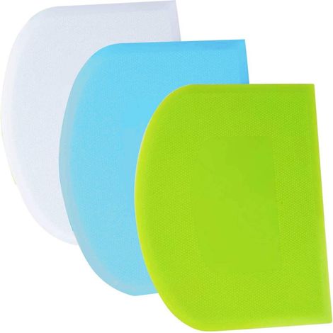 Teigschaber Set 3 Stück, flexibel, BPA-frei, mit scharfer Kante, 21x14cm