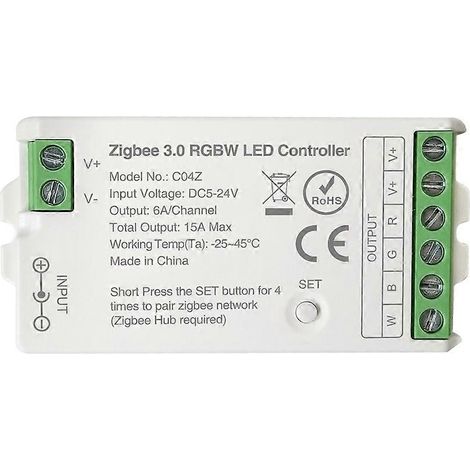 Contrôleur LED WiFi Zigbee 3.0 pour bande LED RGBW 2,4 GHz (1/5)