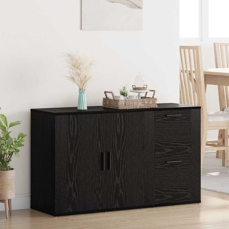 Buffet Chêne Noir 100 x 33 x 59,5 cm En Bois D'ingénierie (1/4)