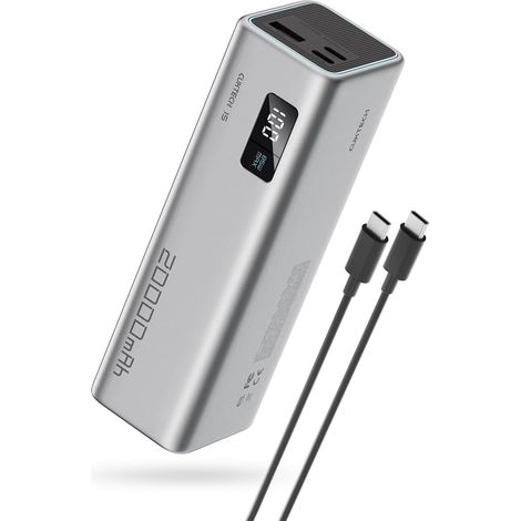 15 SE 65W 20000mAh Batterie Externe Charge Rapide avec Écran LED 3 Ports, Câble 240W, Batterie Automobile, Approuvé Avion, IgnifugeV0, 9 Protection, Pour 17 (1/5)