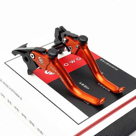 Poignée de frein courte deux doigts modifiée, compatible avec les modèles KTM DUKE790, DUKE890 et ADV790 (DUKE790 Orange). (1/4)