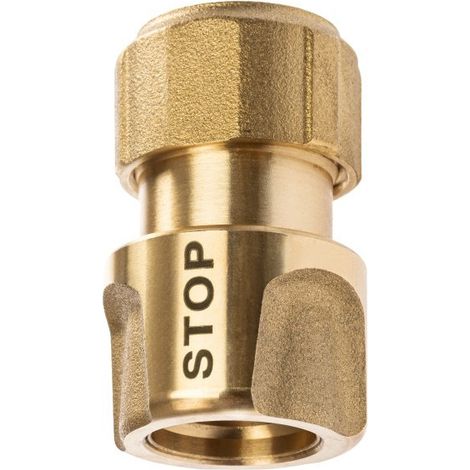 GEKA plus – Embout de tuyau avec stop-eau pour eau potable, 1/2 pouce – Laiton, 13 mm, DVGW VP550