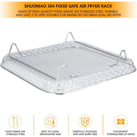 Grille pour Air Fryer Ninja Foodi 8L - Accessoire en Acier Inoxydable pour Déshydrateur et Friteuse sans Huile (1/5)