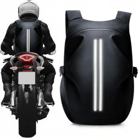 Motorcykelryggsäck - Män Kvinnor - Hjälmryggsäck Motorcykelhjälmväska - Motorcykelhjälmväska Ryggsäck - Vattentät Motorcykelhjälmryggsäck - 40L (1/5)