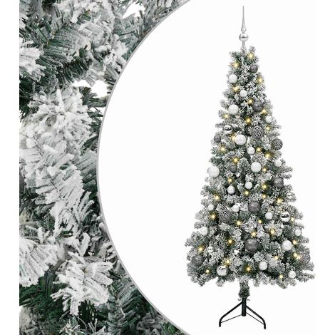 Árbol de Navidad artificial con bolas 120 cm 150 LED vidaXL (1/5)