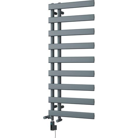 Agar - Anthracite Dual Fuel Towel Rail H1156mm x W500mm Thermostatic WIFI (1/3)