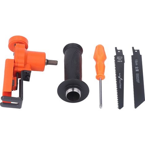 Adaptateur pour scie alternative transformant une perceuse électrique en scie pour la découpe du bois, du métal et du PVC