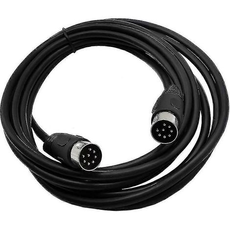 Adaptateur de câble audio DIN mâle-mâle 8 broches pour haut-parleur, compatible avec les applications de surveillance, automobiles, ordinateurs et téléviseurs, précision 5 m (1/5)