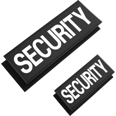 2PCS Patch Security Réfléchissant avec Fixation Set Haute Visibilité pour security vest équipement tactique harnais chien gilet sécurité patch réfléchissant Reflective safety patches (1/5)