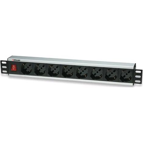 Multipresa Rack 19'' 8 Posti con Interruttore e Cavo da 3m - INTELLINET