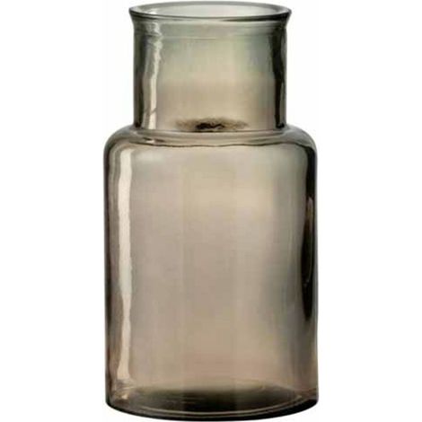 Vase Cylindrique en Verre "Tomba" 27cm Marron