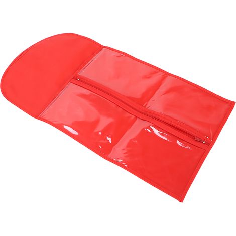 Sac de rangement pour perruques et extensions de cheveux portables, anti-poussière, avec fermeture éclair robuste, idéal pour les voyages (DailyRed) (1/5)