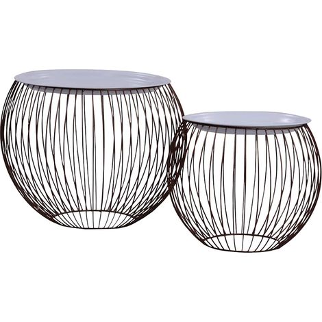 Maison Exclusive - Couchtisch 2 Stk. Golden (1/5)