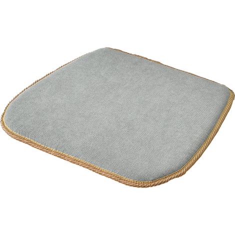 Coussin Chaise - Coton Lin - 45 x 45 cm - Antidérapant - Pour Salle À Manger Bureau Étudiant Banc - 1 Pièce (1/5)