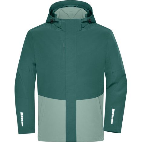 James & Nicholson Hardshell-Regenjacke JN1878 Gr. 3XL industrial-green/foggy-green