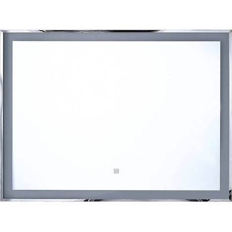 Espejo de baño iluminado LED rectangular 90 x 70 cm glamour Argens