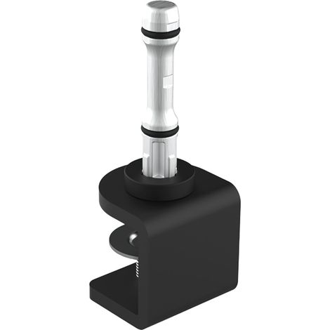 Befestigungsklammer Akustikpaneel Mira board Stahl graphitschwarz RAL 9011 - Set für Tischplattenstärken 12-30mm, L124mm