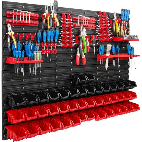 Pannello portautensili 117x78 cm, scaffale per officina/garage (1/5)