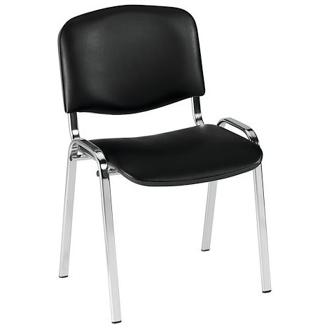 Chaise Conférence vinyle pieds chromés - Maxiburo