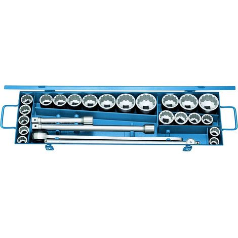 Jeu de clés à douille Gedore 3/4'' 25 pcs profil UD mm+INCH (1/5)