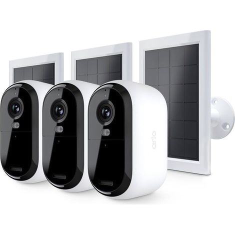 Caméra de surveillance - Arlo - Essential 3+ 3 caméras 2K + 3 panneaux solaires - Extérieur