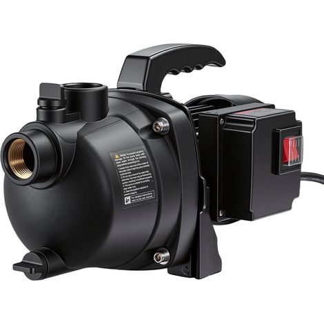 Pompe à eau de puits, 800W, 230V, débit max 3300 L/h, hauteur d'aspiration 8 m, protection thermique, normes européennes, pour irrigation jardin et pelouse. (1/5)