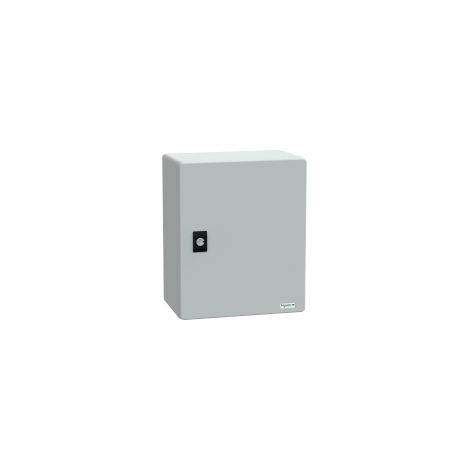 PanelSet PLM - Scatola murale monoblocco in poliestere + piastra metallo 308x250x160 IP66 RAL 7035 - NSYPLM3025PG