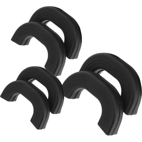 Kaelt - Sollbry 6 pièces poignée de Casserole, poignée isolée en Silicone, poignée en Silicone pour ustensiles de Cuisine, Silicone résistant à la Chaleur pour casseroles, Plateaux (Noir) (1/5)