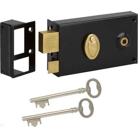 Serrure en Applique Bricard 1904 Horizontale Fouillot Gorges Reversible Porte d'Entree (1/5)