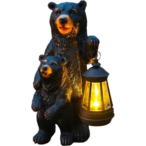 Lumière Solaire Extérieur Étanche - Statue Ours Jardin Solaire - Figurine (1/5)
