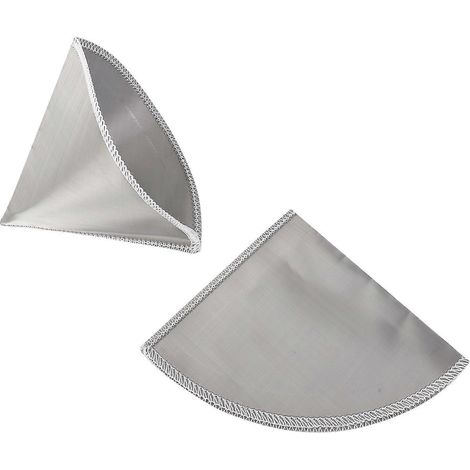 Wiederverwendbarer Edelstahl-Kaffeefilter, feinmaschiger Tropfkegel, universeller papierloser Kaffeefilter (1/4)