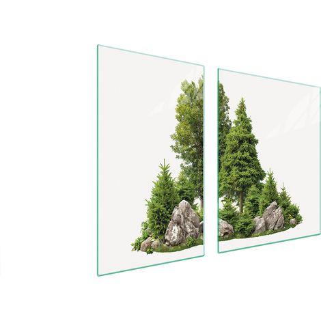 Assiette en verre et planche à découper 100x52 arbre (1/5)