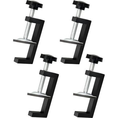 4-teiliges Klemmen-Set, Spannbereich 10-57 mm, verstellbare G-Klemme, Befestigungsklammer für Holzbearbeitung, Tischklemmen-Zubehör, geeignet zum Befestigen von Holz und Tischen (1/5)