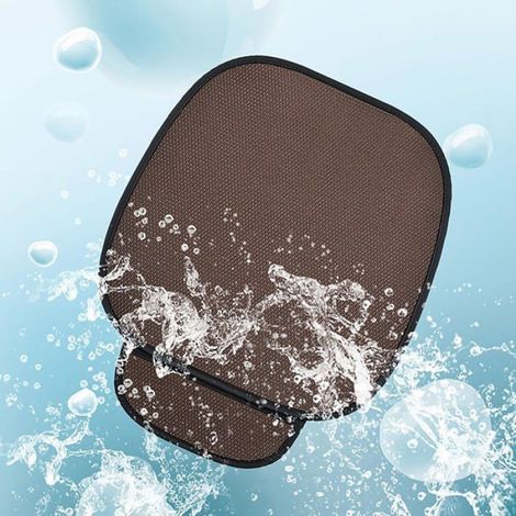Coussin Siège Auto - Coton Soie Glacée - Respirant Rafraîchissant - Antidérapant - Noir - 1 Pièce (1/5)