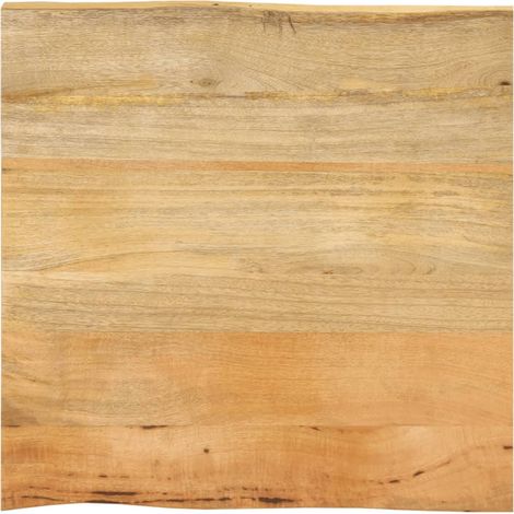 Tischplatte mit Baumkante 40x40x3,8 cm Massivholz Mango (1/5)