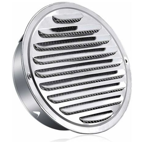 Grille d'aération ronde en acier inoxydable Grille d'aération métallique de 100 mm Grille de protection contre les intempéries avec grille d'aération anti-insectes Lames de grille d'aération (1/5)