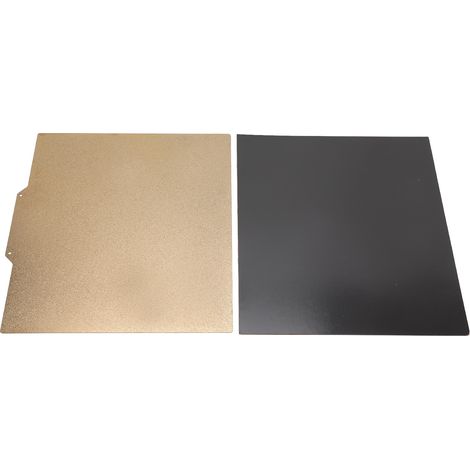 Plaque magnétique flexible 3D double face PEI texturé peinture poudre acier ressort pour imprimante UM2, plateau de construction 235x235mm (1/5)