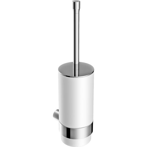 WC-Bürstengarnitur Bernstein OLA Keramik/Edelstahl/Silikon 9,5x12,6x38cm Chrom hochglanz