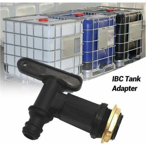 Adattatore per contenitore di stoccaggio dell'acqua, adattatore e tubo da giardino, per la raccolta dell'acqua piovana, serbatoio del carburante (1/4)